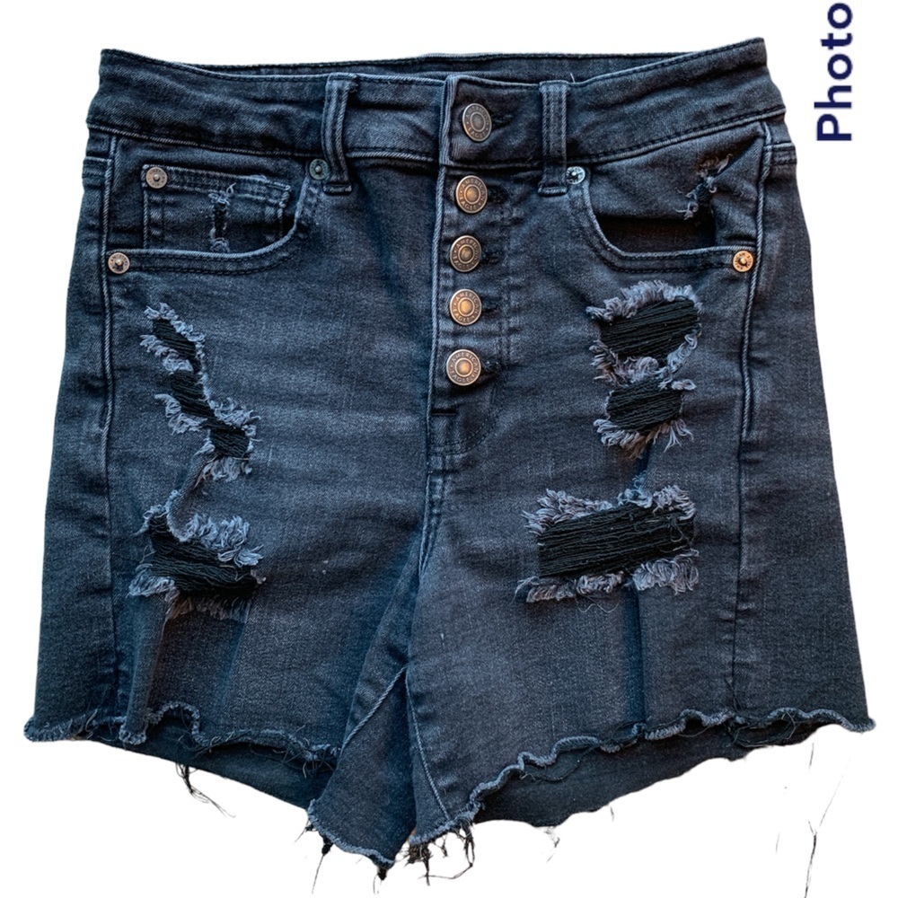 American Eagle | American Eagle Outfitters Super Hi-Rise Shortie denim s…